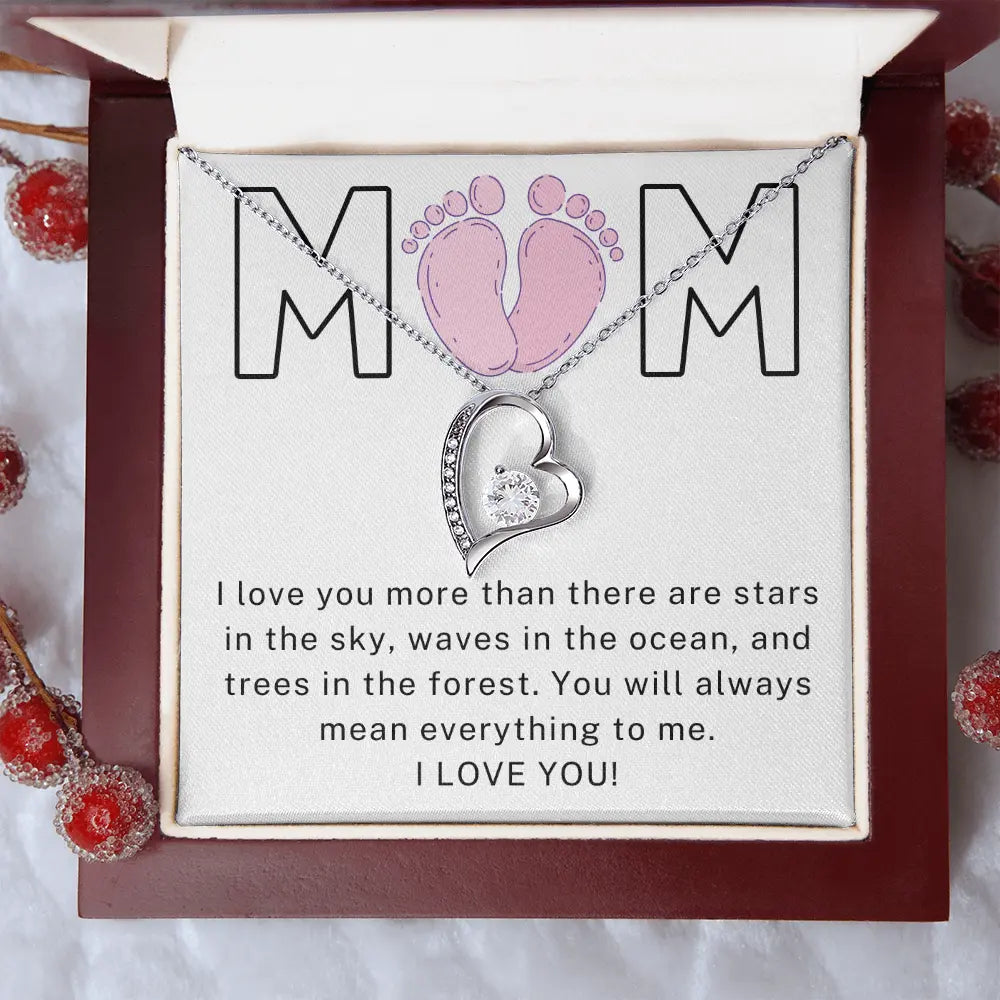 To My Mom - I Love You - Forever Love Necklace ShineOn Fulfillment