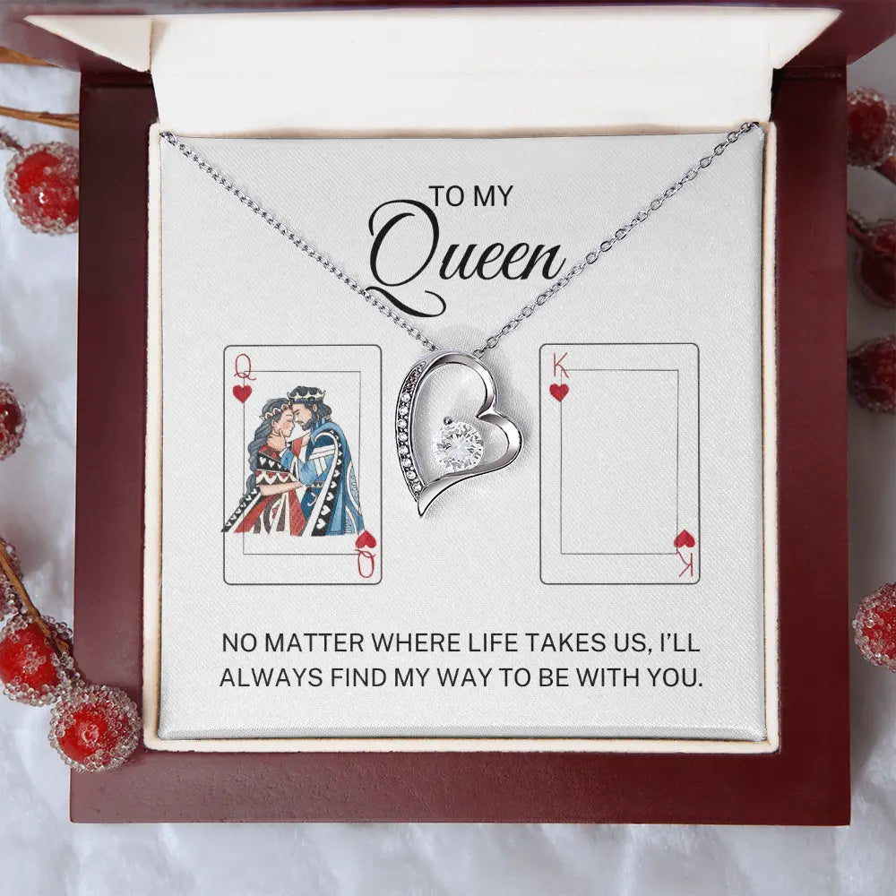 To My Wife - My Queen - Forever Love Necklace ShineOn Fulfillment