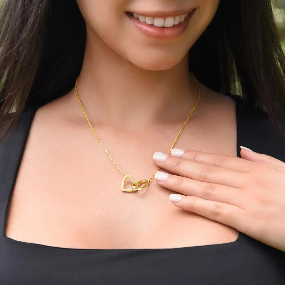 To My Mother - Best Mom - Interlocking Hearts Necklace ShineOn Fulfillment