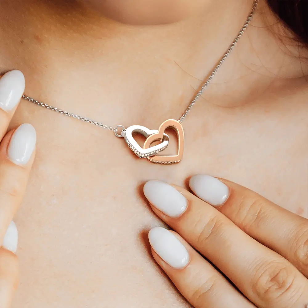 To My Mother - Best Mom - Interlocking Hearts Necklace ShineOn Fulfillment