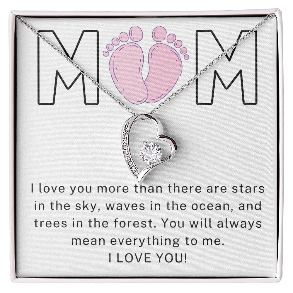 To My Mom - I Love You - Forever Love Necklace ShineOn Fulfillment
