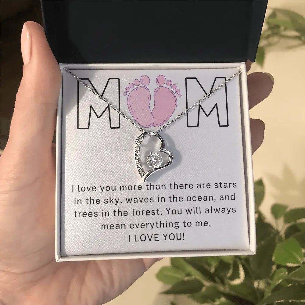 To My Mom - I Love You - Forever Love Necklace ShineOn Fulfillment