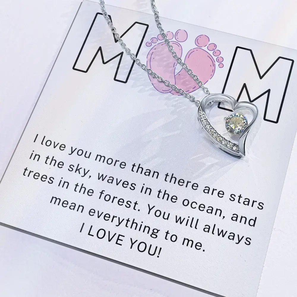 To My Mom - I Love You - Forever Love Necklace ShineOn Fulfillment