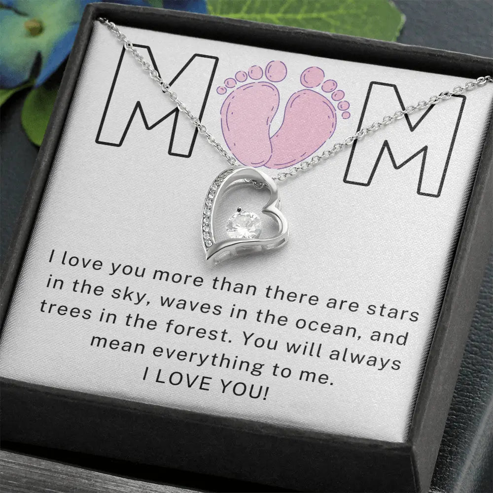 To My Mom - I Love You - Forever Love Necklace ShineOn Fulfillment