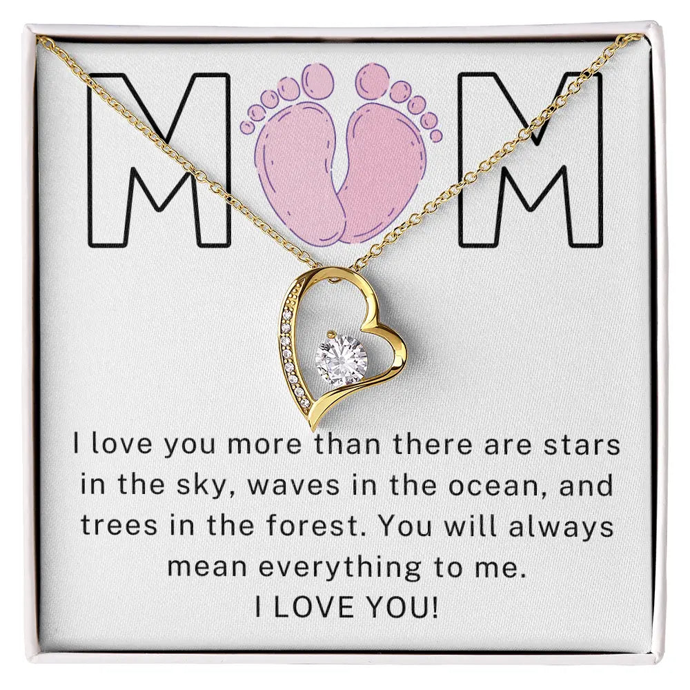 To My Mom - I Love You - Forever Love Necklace ShineOn Fulfillment