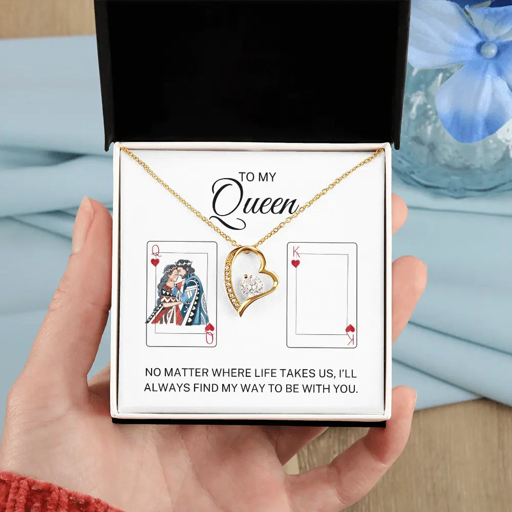 To My Wife - My Queen - Forever Love Necklace ShineOn Fulfillment
